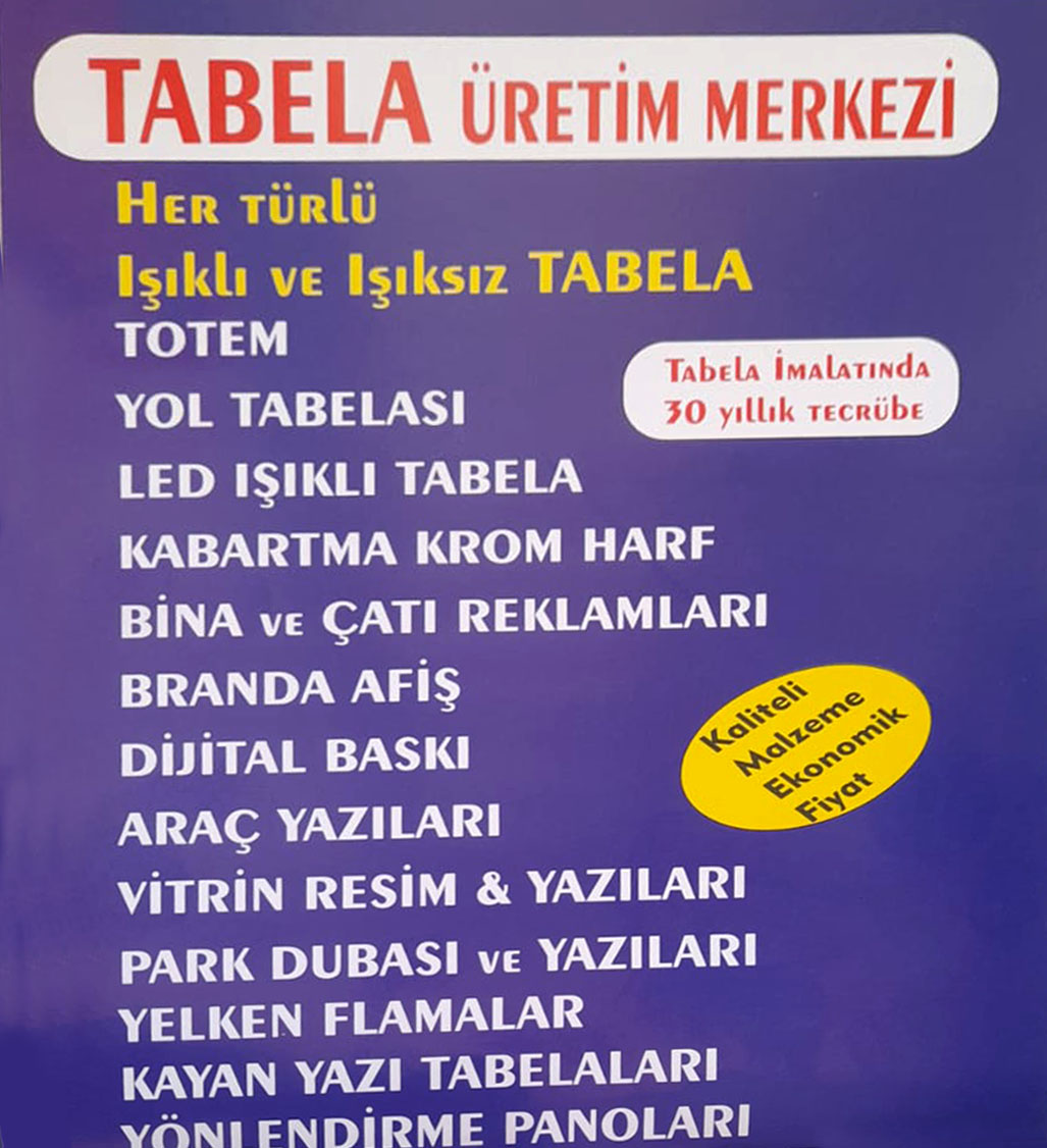 Edremit Tabela - Reklam